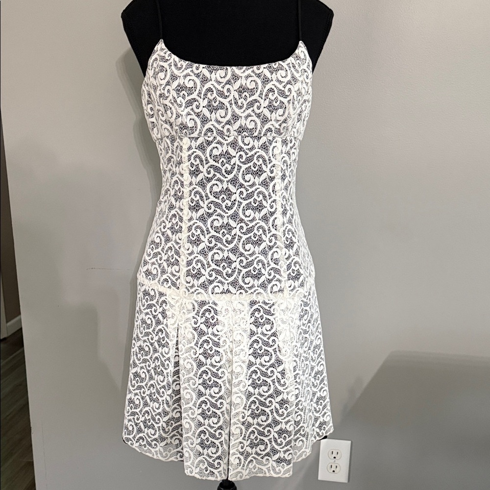 Bebe White Lace Mini Dress